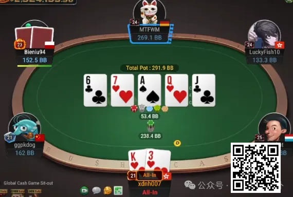 【牌手扑克】牌局分析：超酷的3倍超池allin bluff